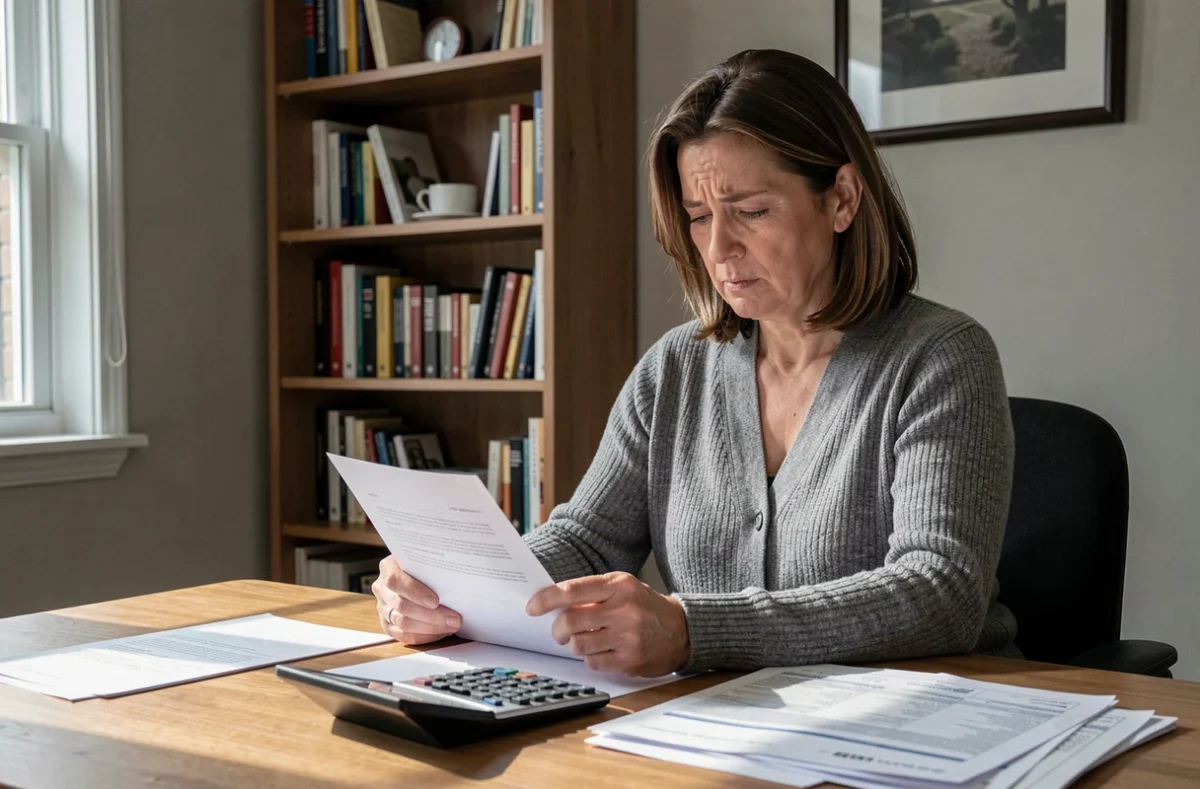 Femme analysant un crédit de financement pour travaux d'économie d'énergie à domicile